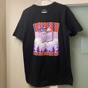Animal cookies fashion tee tshirt black